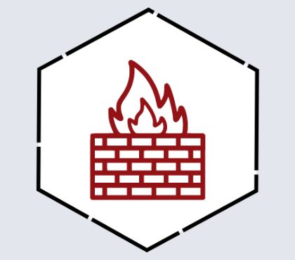 ściana z ogniem ikona